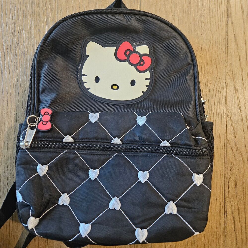Sanrio Hello Kitty Black and Red Bow Backpack